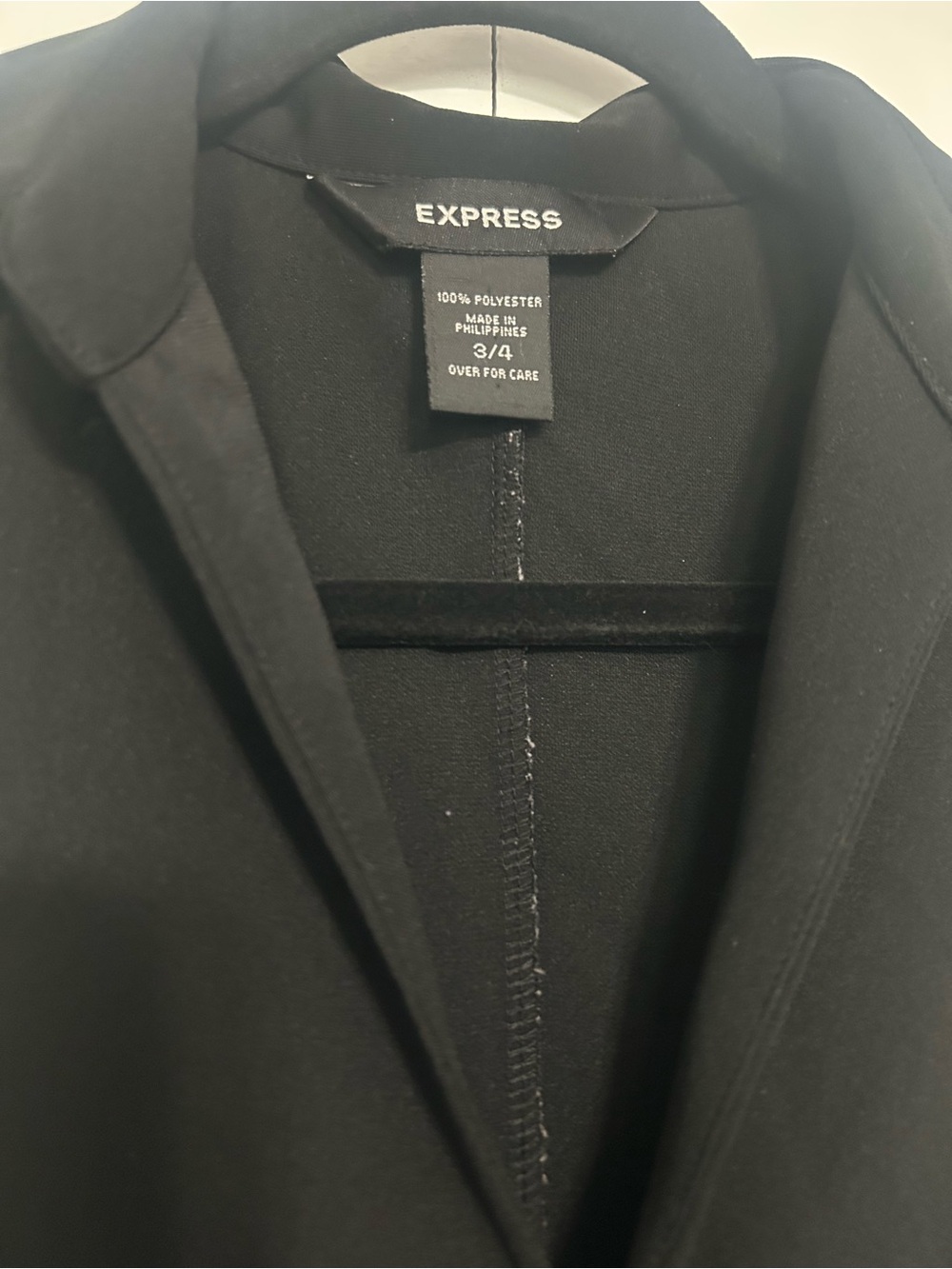 Vintage Y2K Express Sleeveless Black Collared Midi Dress Tie Waist & Side Slits - Picture 5 of 7
